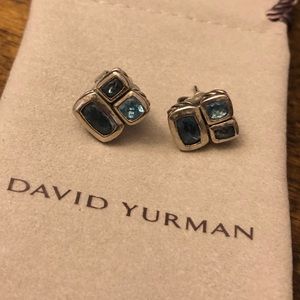 David Yurman Blue Topaz Confetti Stud Earrings